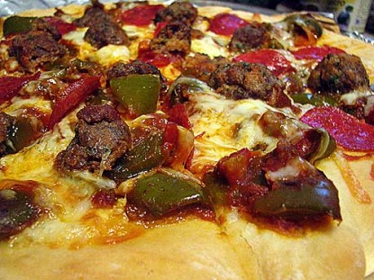 Meatball Pizza