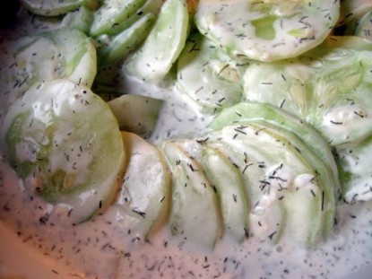 Sour Cream & Dill Cucumbers