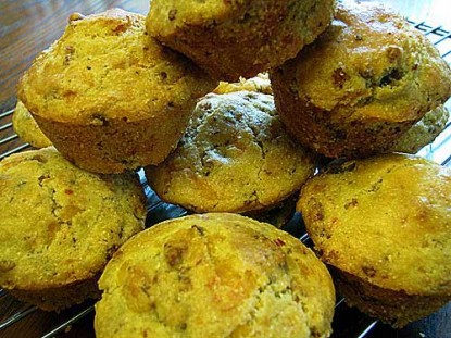 Cheesy Sausage Corn Muffins