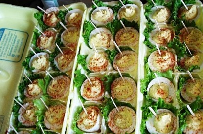 Fun Way to Transport and Serve Deviled Eggs