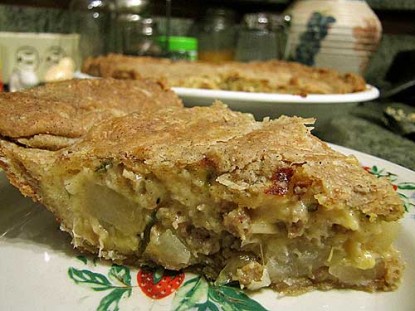 Sausage, Leek, and Potato Pie