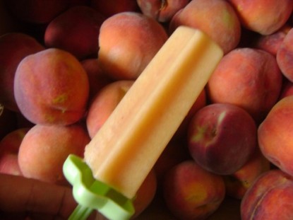 Fresh Peach Popsicles