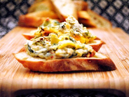 Hot Artichoke Dip with Spinach