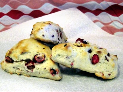 Cranberry Eggnog Scones