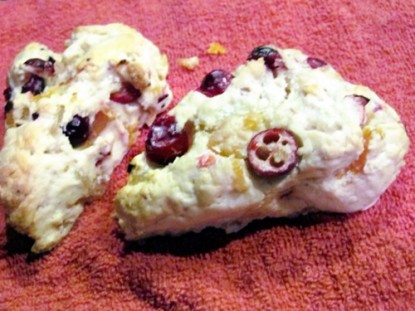 Candied Ginger, Apricot & Cranberry Scones