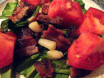 Sauteed Ramps and Bacon Salad