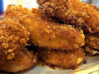 Crispy Parmesan Cornflake Chicken Strips