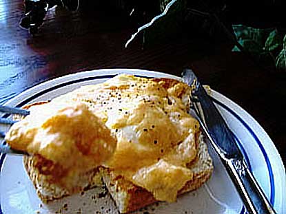 Cheesy Poached Eggs