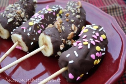 Chocolate-Covered Banana Pops