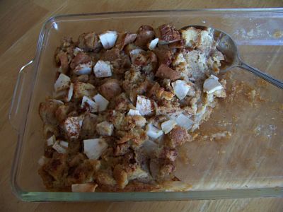 Apple Molasses Bread Pudding