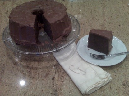 Chocolate Pound Cake with Chocolate Fudge Icing